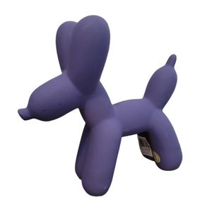 Purple ceramic balloon dog whimsical cute fun decor art.
